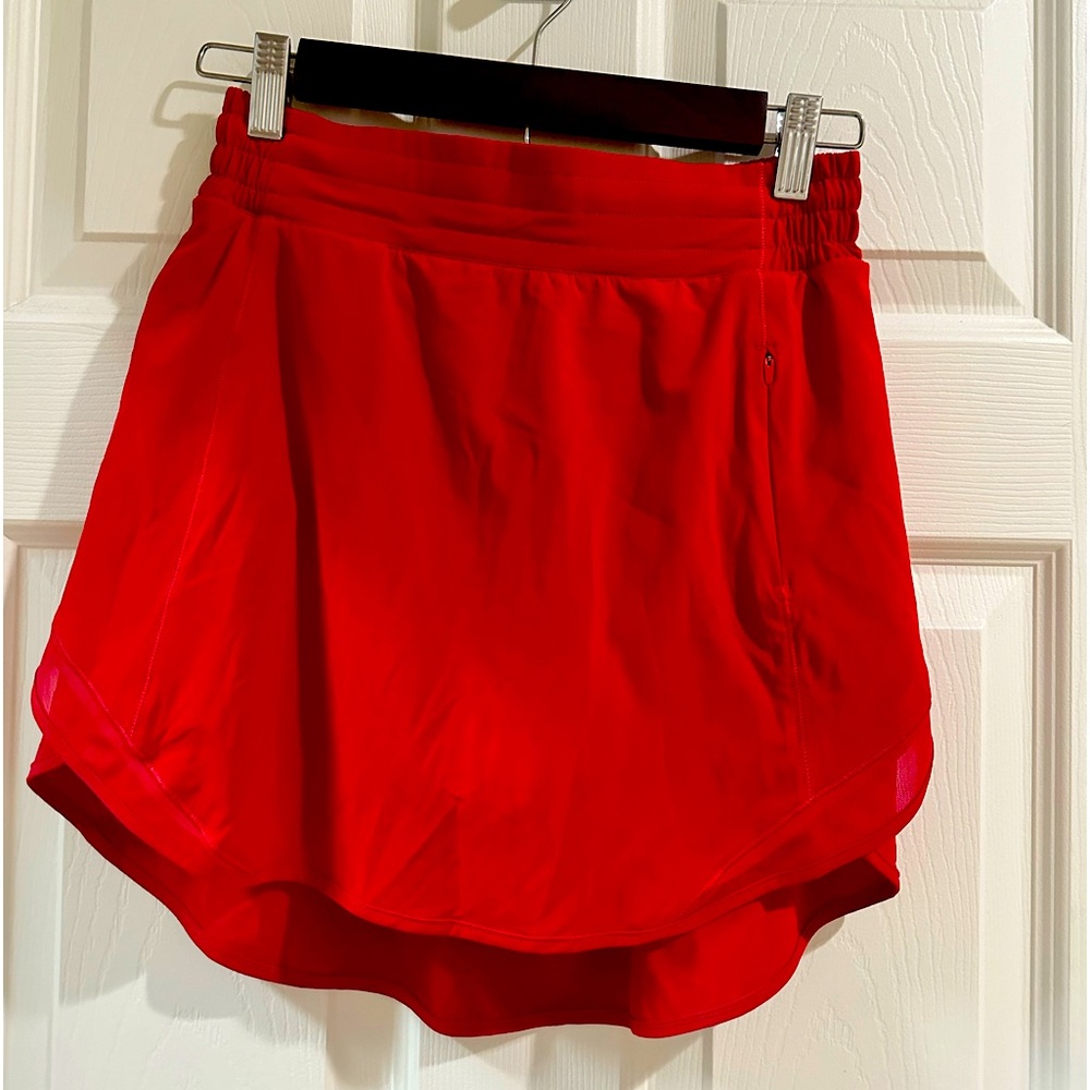 RED Lululemon Hotty skirt, size 6